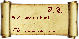 Pavlekovics Noel névjegykártya
